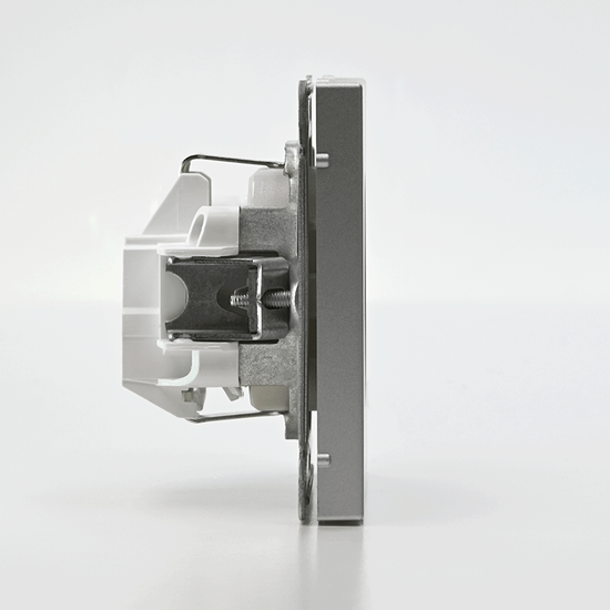 Розетка ArtGallery 16А с заземл. со шторками быстрозажим. клем. механизм алюм. SE GAL000345S