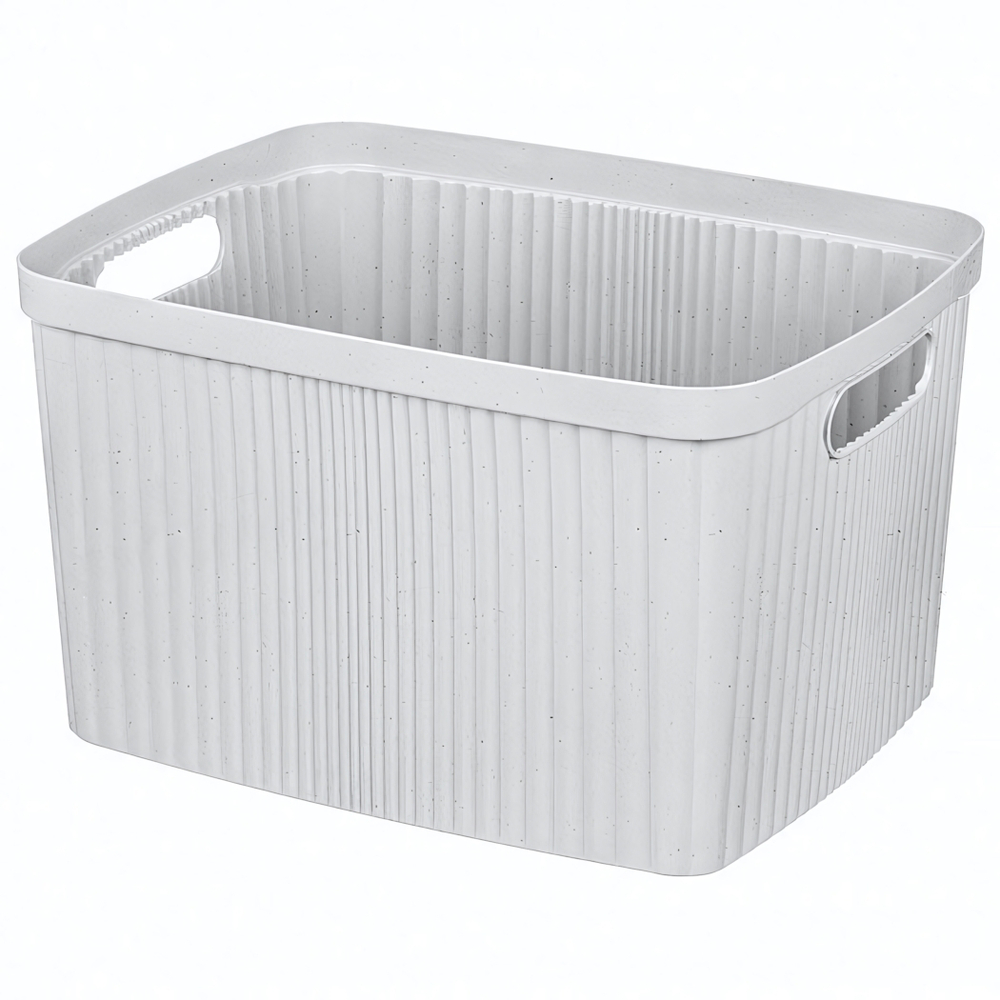 Корзина для белья "velvet", 450*360*270мм, 35л (светло-серый флэк)