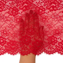 Кружево эластичное красное 21 см