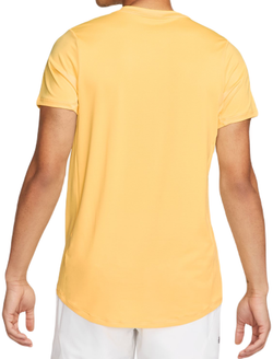 Мужская теннисная футболка Nike Court Dri-Fit Advantage Crew Top - citron pulse/black