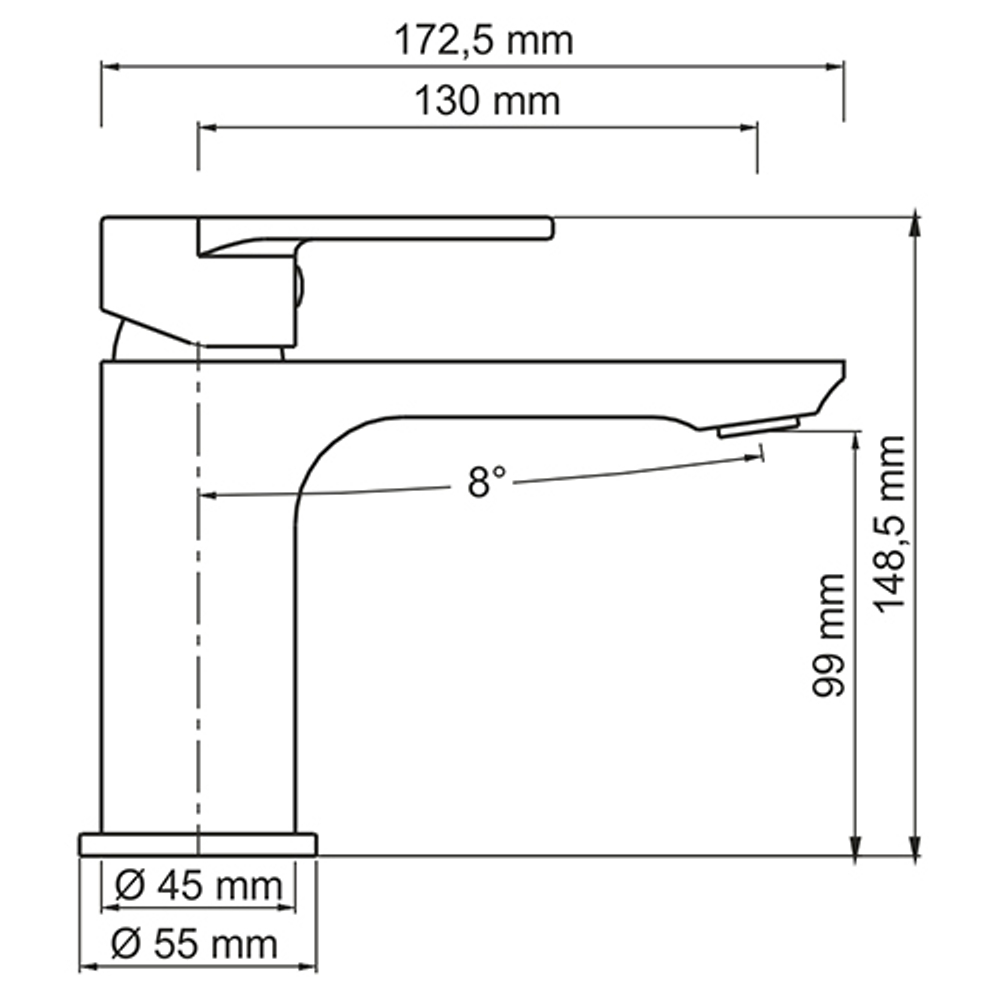 Elbe 7403 Смеситель для раковины WasserKraft