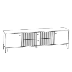 Тумба под телевизор Парус-10, Дуб крафт золотой, Карбон вулкан