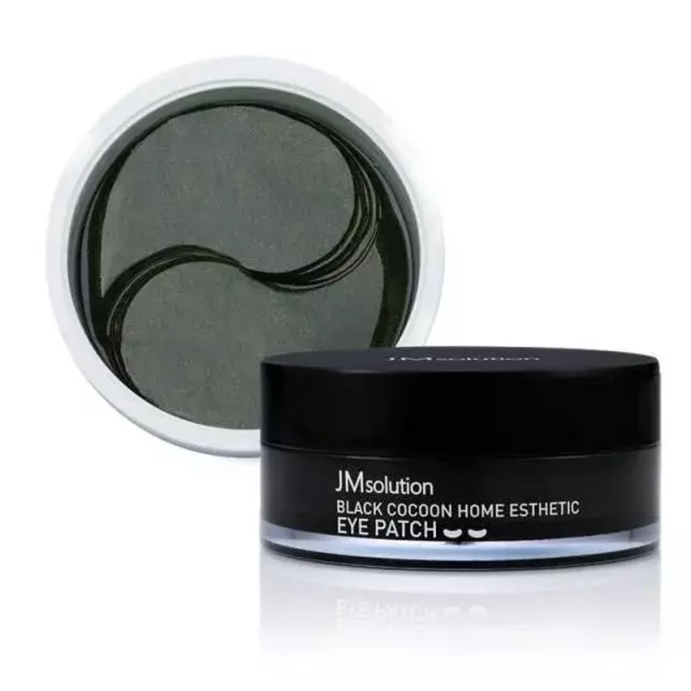 Патчи с протеинами шёлка и углём JMsolution Black Cocoon Home Esthetic Eye Patch, 60 шт