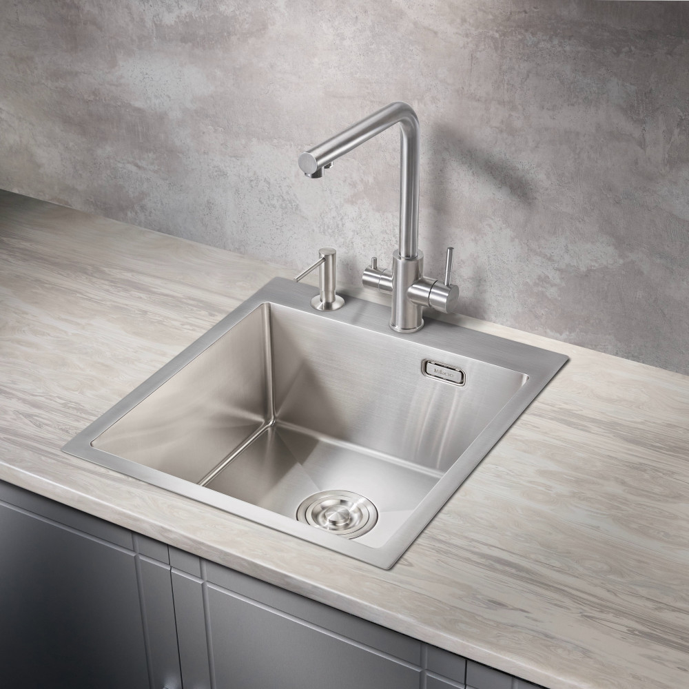 Мойка для кухни MILACIO Denia  46 Steel MC.77470 сталь нержавеющая