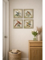 Набор из 4х картин для гостиной, кухни, 23*23 см