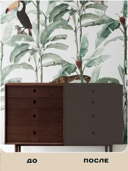 Краска акриловая для мебели и декора без запаха Венге Lakrateks 800гр, для кухни, детской, дверей.