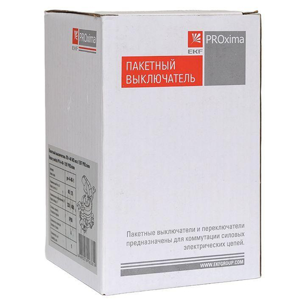 Выключатель пакетный 1-кл. 40А IP00 ПВ4-40 М3 исп.1 черн. EKF pv-4-40-1