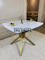 Кухонный раздвижной стол "Румба", белый глянец