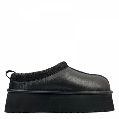 UGG TAZZ PLATFORM LEATHER BLACK