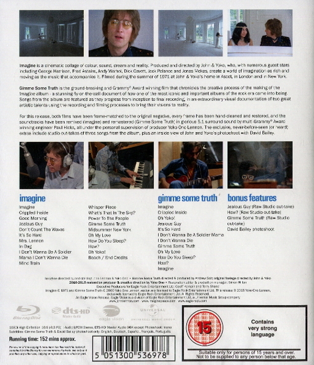 John Lennon & Yoko Ono / Imagine + Gimme Some Truth (Blu-ray)