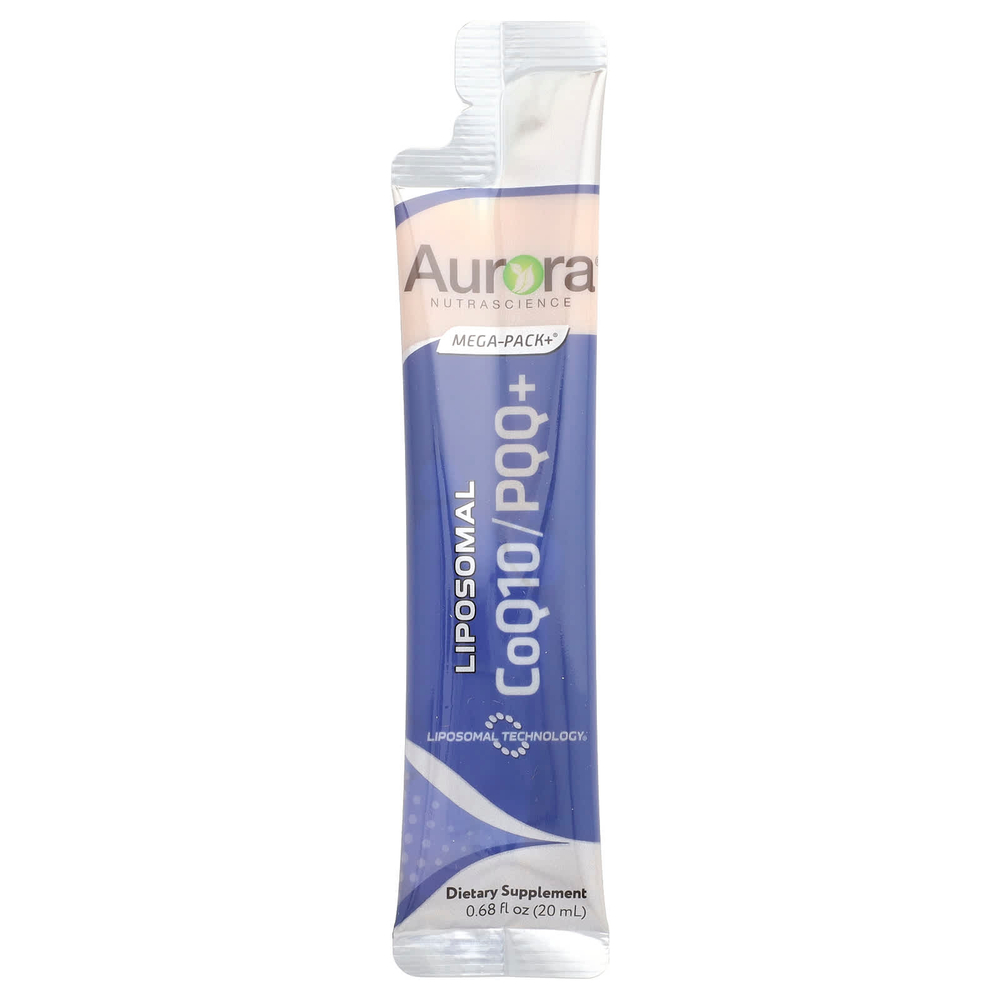 Aurora Nutrascience, липосомальный коэнзим Q10/PQQ+, 10 пакетиков по 20 мл (0,68 жидк. унции)
