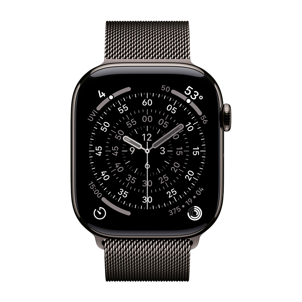Умные часы Apple Watch Series 11 GPS + Cellular, 46mm, Slate Titanium Case with Slate Milanese Loop, S/M