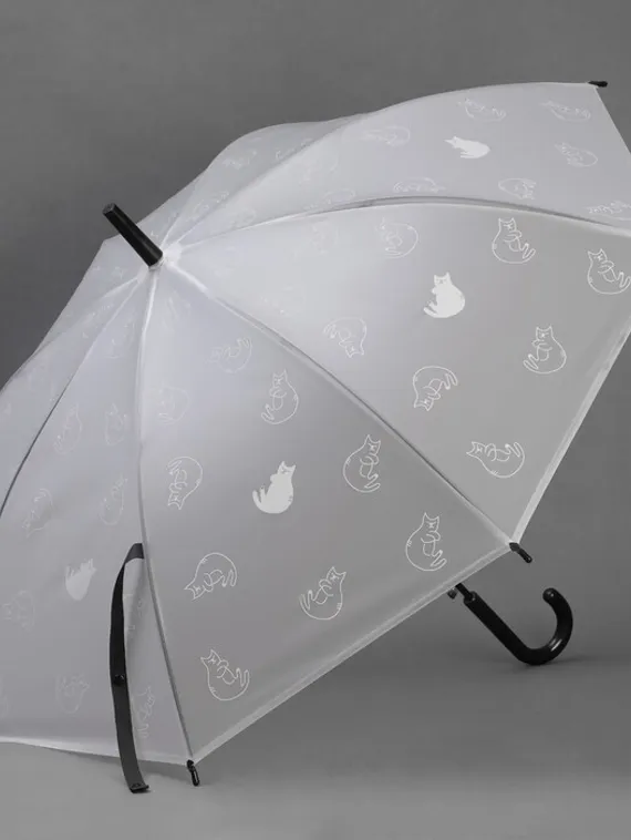 Зонт - трость полуавтоматический, «Funny kitten», 8 спиц, R = 47 см, цвет МИКС