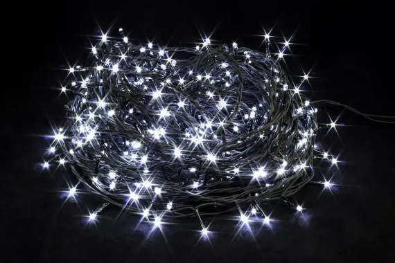 Светодиодная нить 40 м., 400 холодных белых LED ламп, c эффектом мерцания, Winner (W.01.6B.400+)