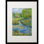 Картина акварельная авторская в паспарту 21х30 см на стену для интерьера "Белка"