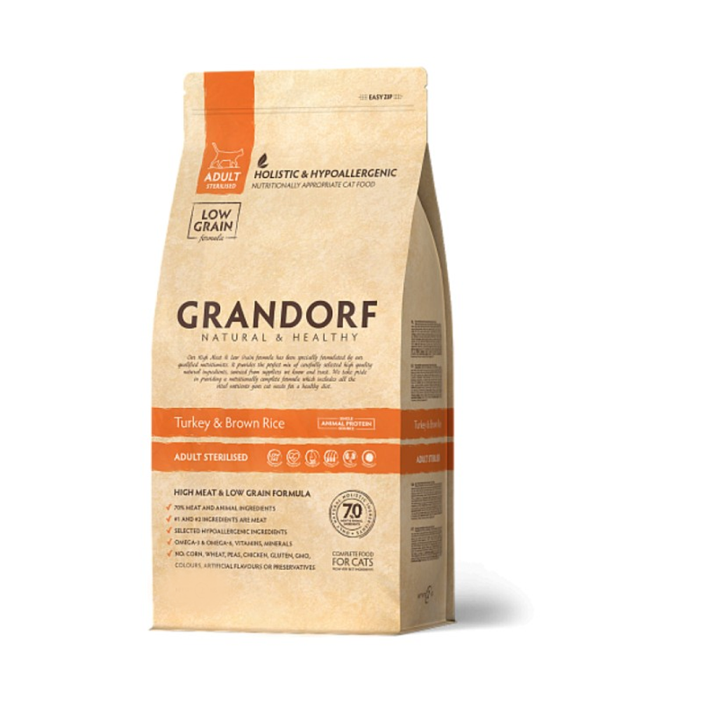Grandorf Turkey Sterilised Adult - сухой корм для стерилизованных кошек от 1 года (2кг)