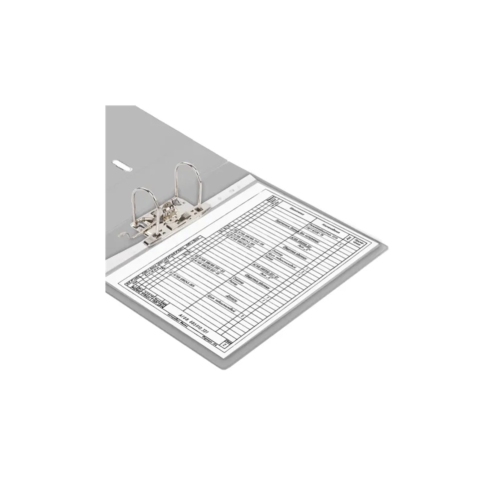 Регистратор 70мм BRAUBERG двухсторонний ПВХ, см. инф. окно серый