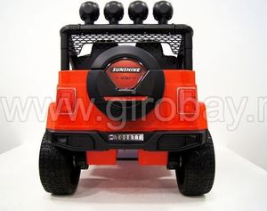 Детский электромобиль River Toys Jeep T008TT красный фото №4