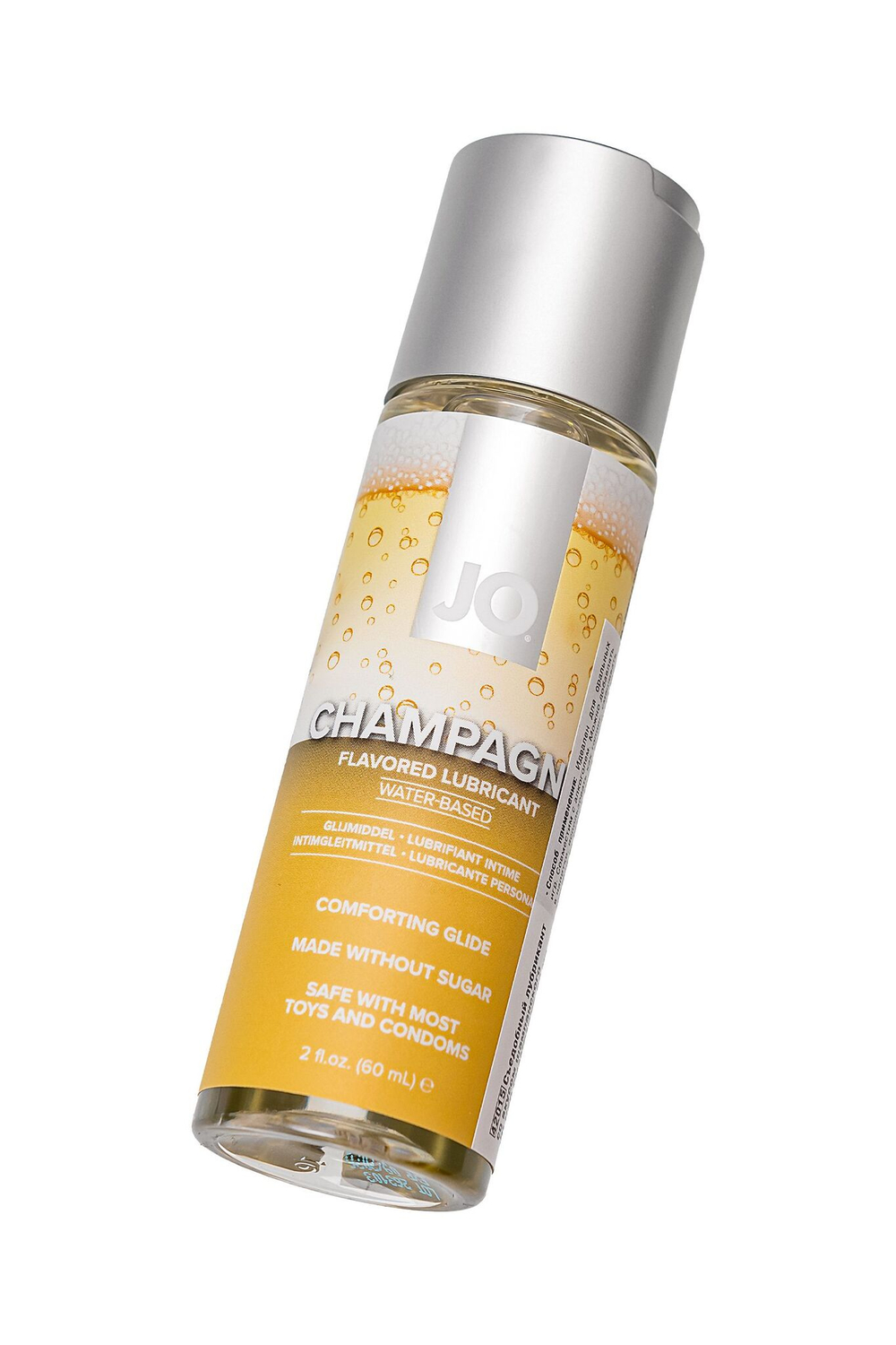 Лубрикант на водной основе JO H2O Champagne Flavored Lubricant с ароматом шампанского - 60 мл.