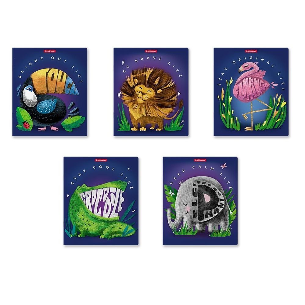 Тетрадь 48л., А5, клетка, Erich Krause "Будь круче!", скрепка, мелованный картон, ламинация