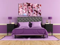 Модульная картина "Цветы вишни"