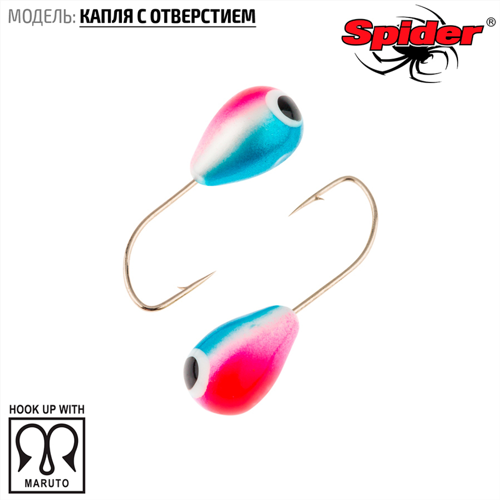 Мормышка вольфрамовая Spider 1230 "Капля с отверстием" (3мм, 0.37гр)