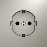 Розетка встраиваемая с заземлением 16А, (кашемир) Voltum S70 VLS040103