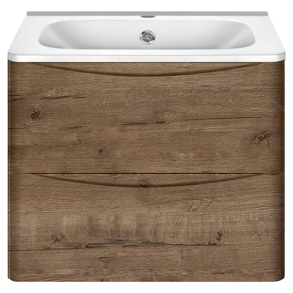 Тумба под раковину Vincea Paola 600 подвесная, 2 выкатных ящика soft close, V.Oak