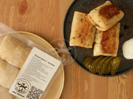 Блинчики с мясом свинины породы мангала