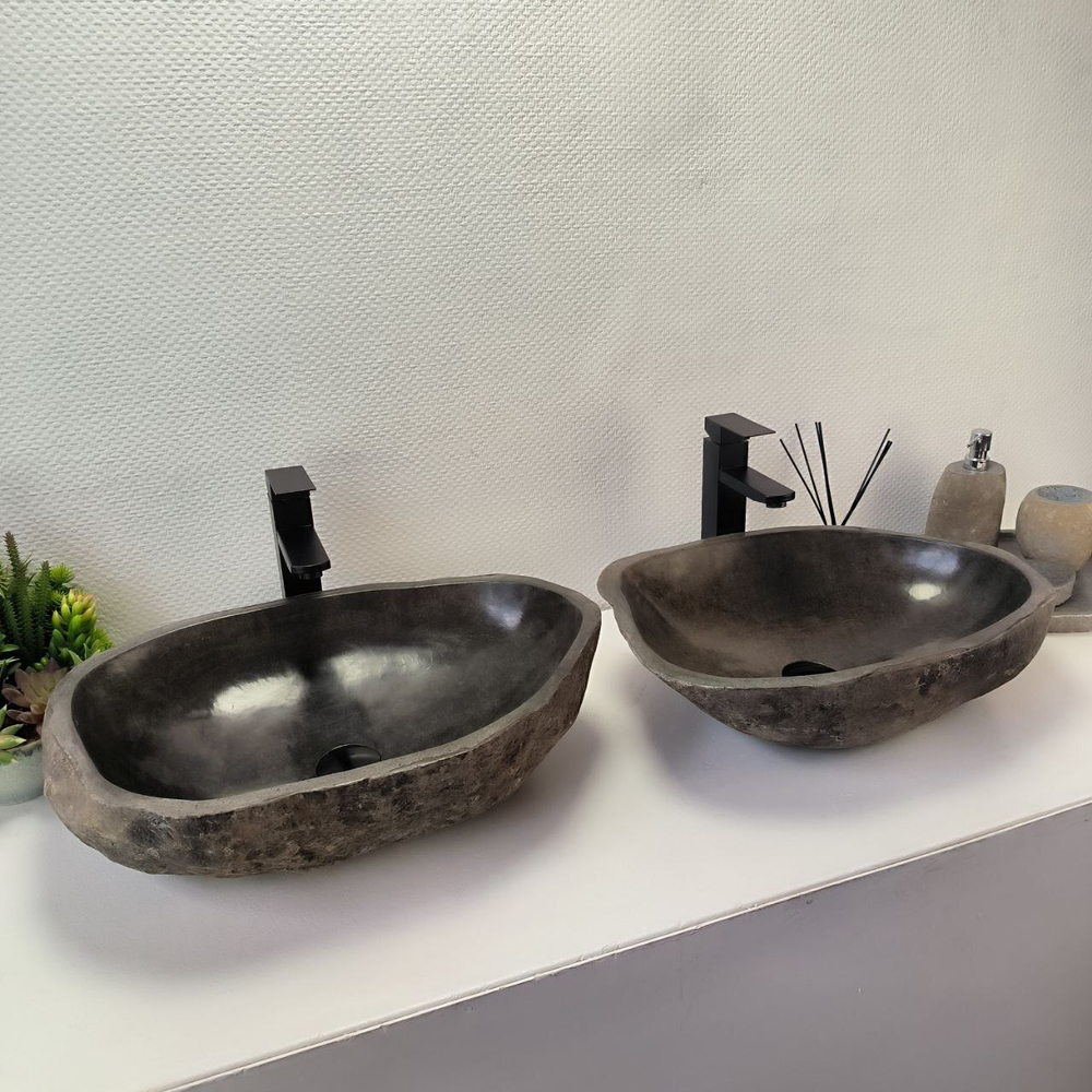 Раковина из речного камня RS63833 54*39*16 2шт 0127