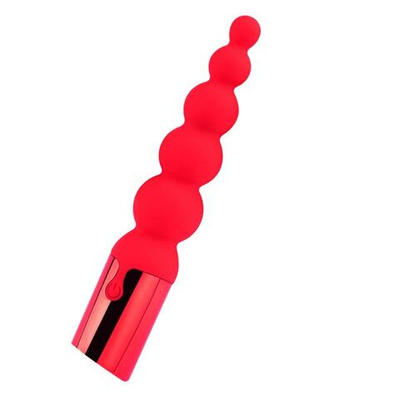 Красный вибратор-ёлочка Enamorment Ribbed Vibe - 18,2 см. (Цвет: красный)