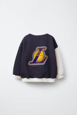 ZARA ТОЛСТОВКА С ПРИНТОМ LOS ANGELES LAKERS NBA ©, ЭКРЮ/ТЕМНО-СИНИЙ