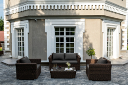 "Капучино Сингл" лаунж-зона из искусственного ротанга, цвет коричневый