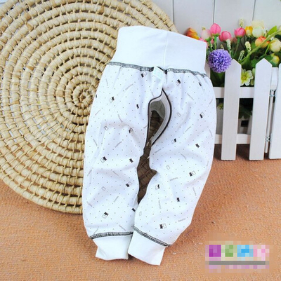 Штаны детские в горох с принтом животных и надписями