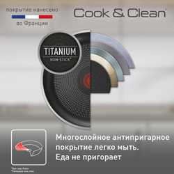 Сковорода Tefal Cook&Clean 24 см 4233124