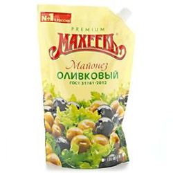 МАЙОНЕЗ ОЛИВКОВЫЙ ДОЙ-ПАК 67% 400 МЛ /МАХЕЕВ/