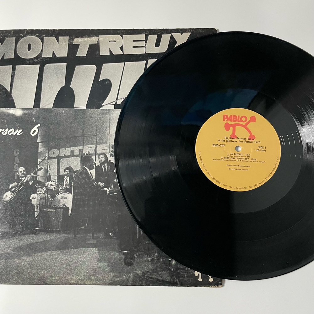 Винтажная виниловая пластинка LP The Oscar Peterson Big 6 At The Montreux Jazz Festival 1975 Оскар Питерсон (США 1975)