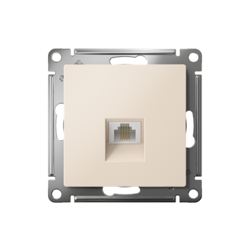 Розетка телефонная 1-м СП AtlasDesign RJ11 механизм беж. SE ATN000281
