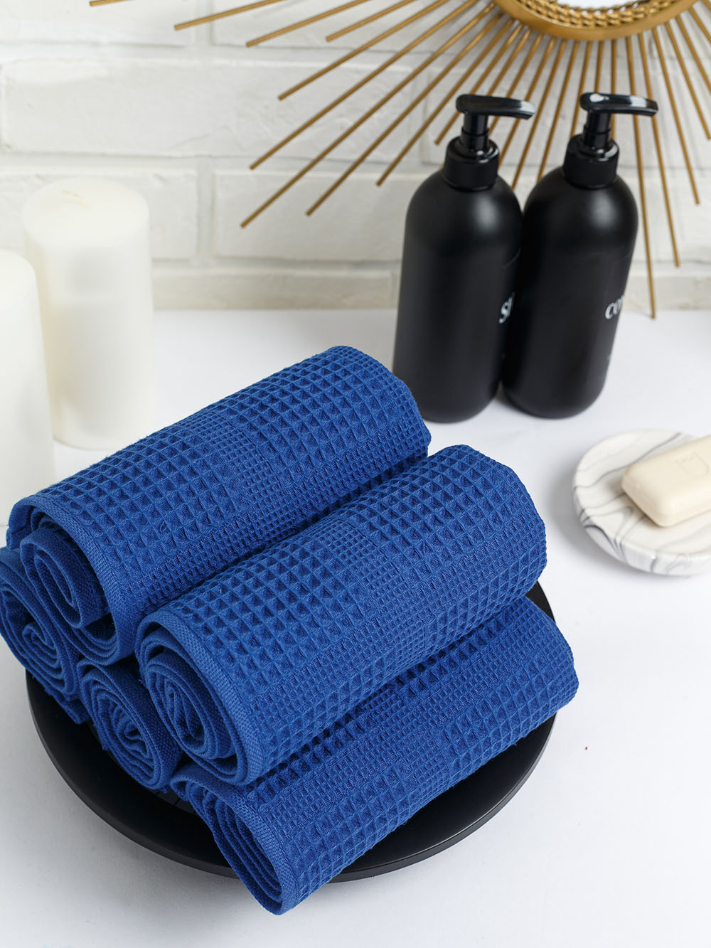 Полотенце вафельное, г/к, 260 гр/м2, 65х135, арт. CW 65-135, цвет: 706-ярко-синий,