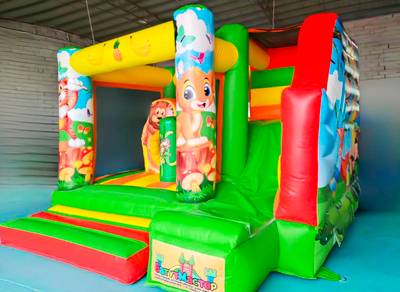 Коммерческий надувной батут "Зверята " 4*3,5*2,5 м