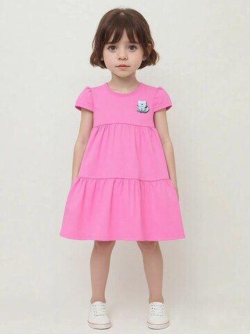 10565 Платье детское кулирка розовое (64-122/128)