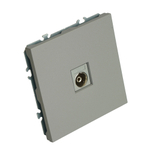 Розетка телевизионная 1-местная (механизм), STEKKER, 75 Ом, 5-862МГц, серия Эмили, RST00-5108-10, платиново-серый, soft touch 49953