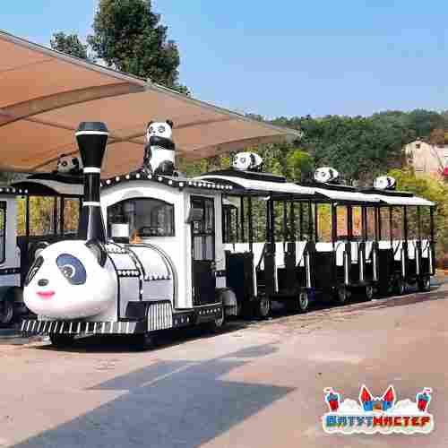 Детский безрельсовый аттракцион «В гостях у Панды», 3 вагона, 10 мест, с музыкой