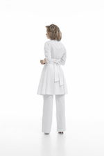 Костюм халат Нэйв и брюки клеш из уплотненного хлопка