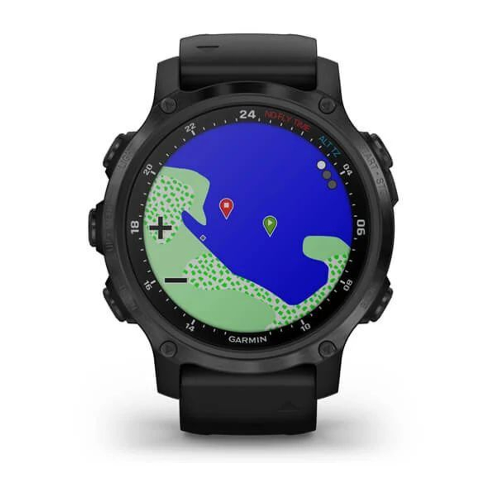 Умные часы Garmin Descent Mk2s угольно-серый корпус с DLC-покрытием, черный силиконовый ремешок