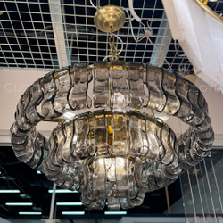 Люстра Cloyd NAMASTE C9 / Ø60 см - латунь - дымчат.стекло (арт.11687)