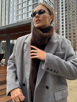 Манишка меховая шоколадный