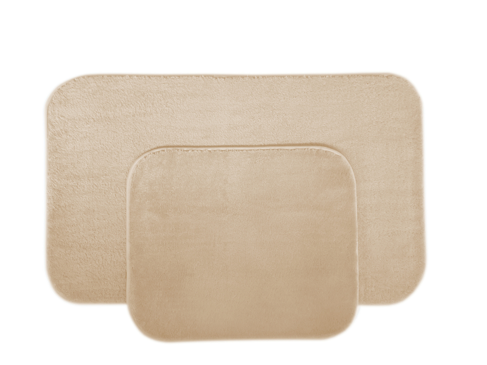Набор ковриков для ванной и туалета, 60x100/50x60 см, цвет Бежевый