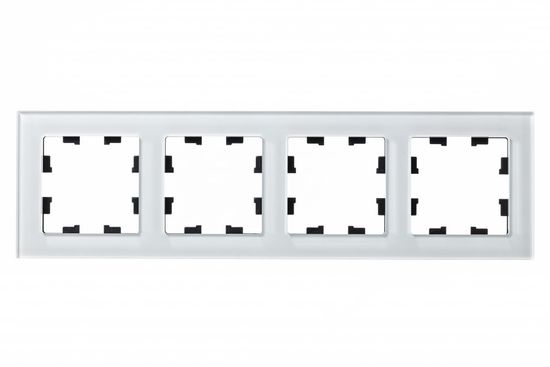 Рамка 4-м AtlasDesign Nature стекло бел. SE ATN320104