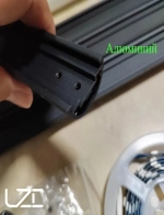 RGB угловой напольный торшер 145см черный c пультом управления